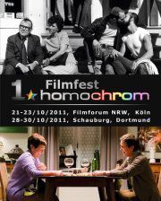 Poster Plakat des 1. Filmfest homochrom in Köln/Cologne und Dortmund, 2011