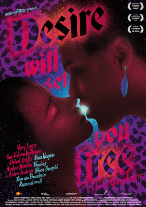 Poster DESIRE WILL SET YOU FREE mit Nina Hagen, Rosa von Praunheim, Peaches, Rummelsnuff