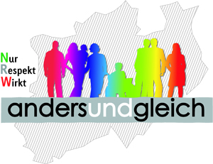 Logo der Kampagne anders und gleich - Nur Respekt Wirkt NRW