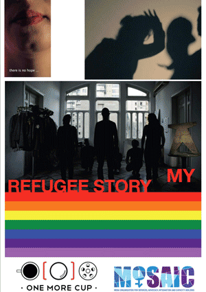 Poster Geflüchtet Kurzfilmprogramm, MUKWANO von Cecilie McNair, MY REFUGEE STORY von Mohamed Nour Eldin Metwally