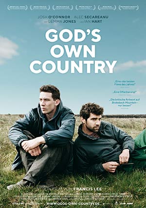 Film Poster GOD'S OWN COUNTRY von Francis Lee mit Gemma Jones, Ian Hart, Josh O’Connor und Alec Secareanu; Sundance und Berlinale 2017