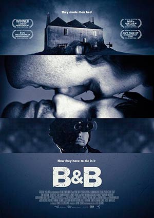Film Poster B&B BnB von Joe Ahearne mit Paul McGann, Sean Teale, Tom Bateman, James Tratas und Callum Woodhouse