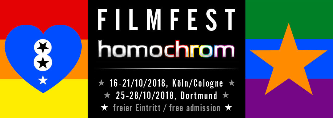 Logo des 8. Filmfest homochrom im Oktober 2018 in Köln und Dortmund, NRW, Deutschland, Cologne, Germany