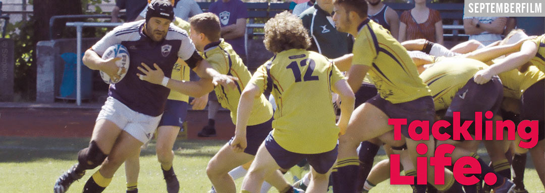 Film Slider TACKLING LIFE von Regisseur Johannes List über die queere bzw. schwul-hetero-gemischte Rugby-Mannschaft Berlin Bruisers