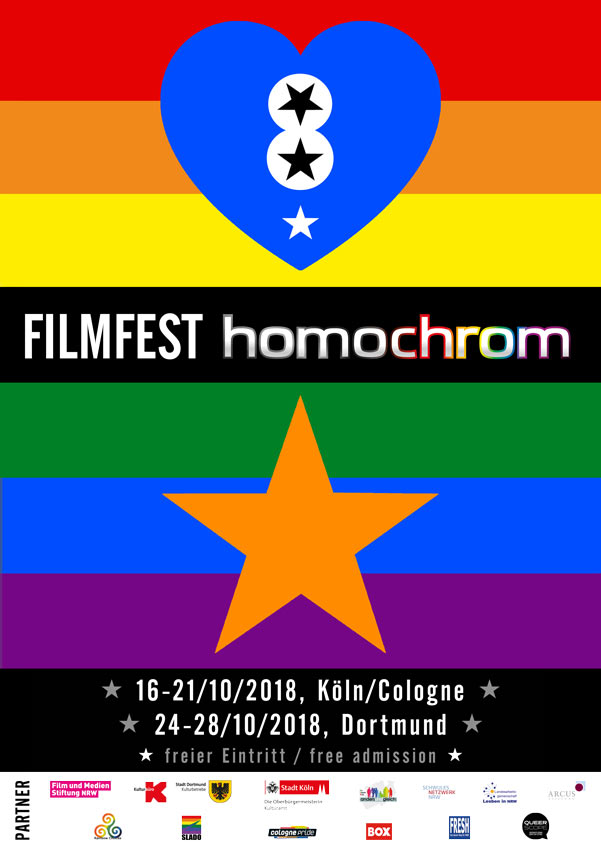 Poster des 8. Filmfests homochrom im Köln und Dortmund