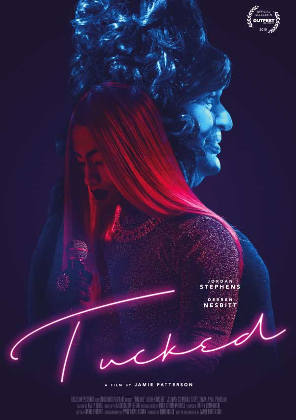 Film Poster TUCKED von Autor und Regisseur Jamie Patterson aus England, 2018, mit Derren Nesbitt und Jordan Stephens