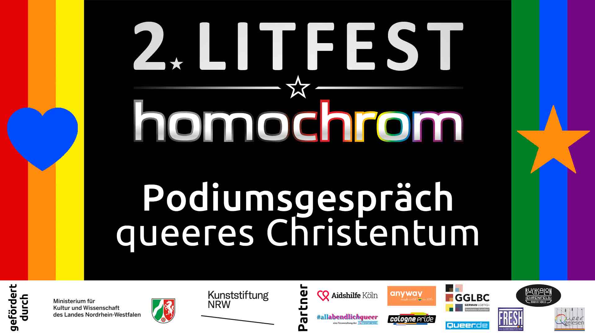 Youtube Video, Podiumsdiskussion queeres Christentum, 2. Litfest homochrom