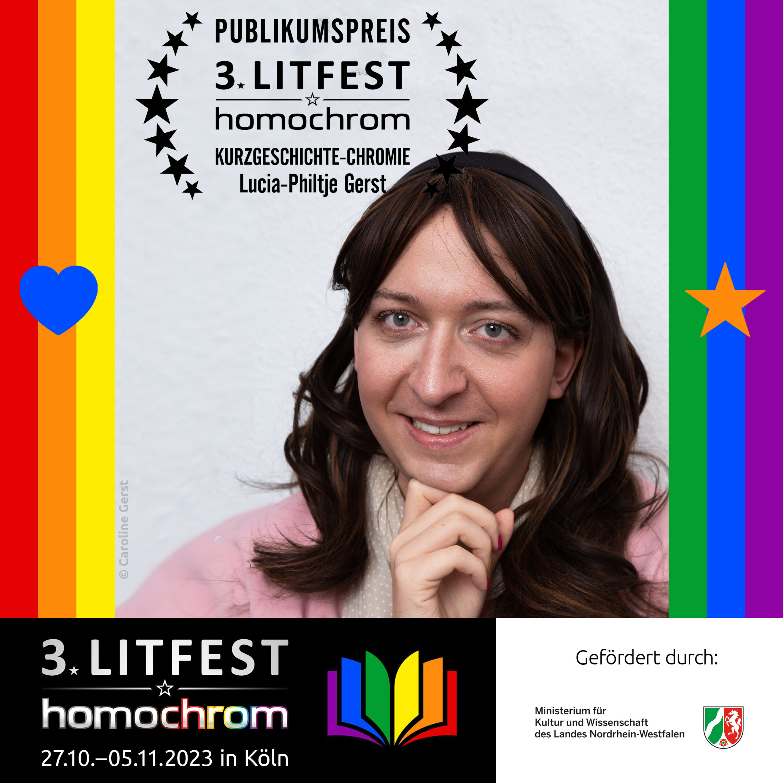 Kurzgeschichten-Chromie, Lucia-Philtje Gerst, Litfest, homochrom, Literaturfestival, Köln, queer, LGBTIQ, awards, Publikumspreis, literary festival